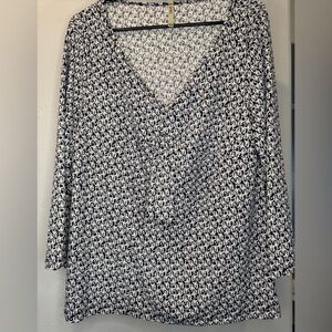 White Stag Black and White Women's Blouse